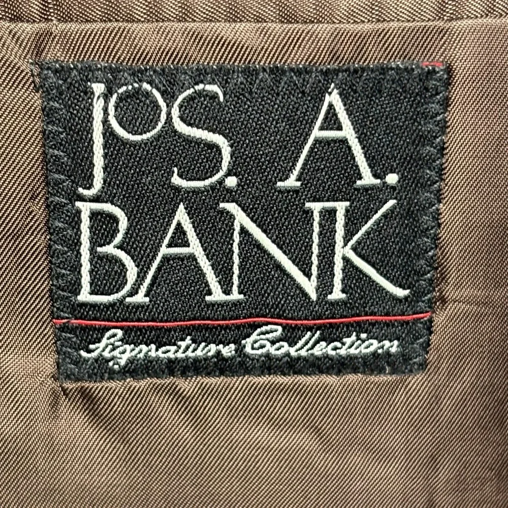 Jos A Bank‎ Gordon Wool Blazer Mens 50R Brown Herringbone Signature Sport Coat